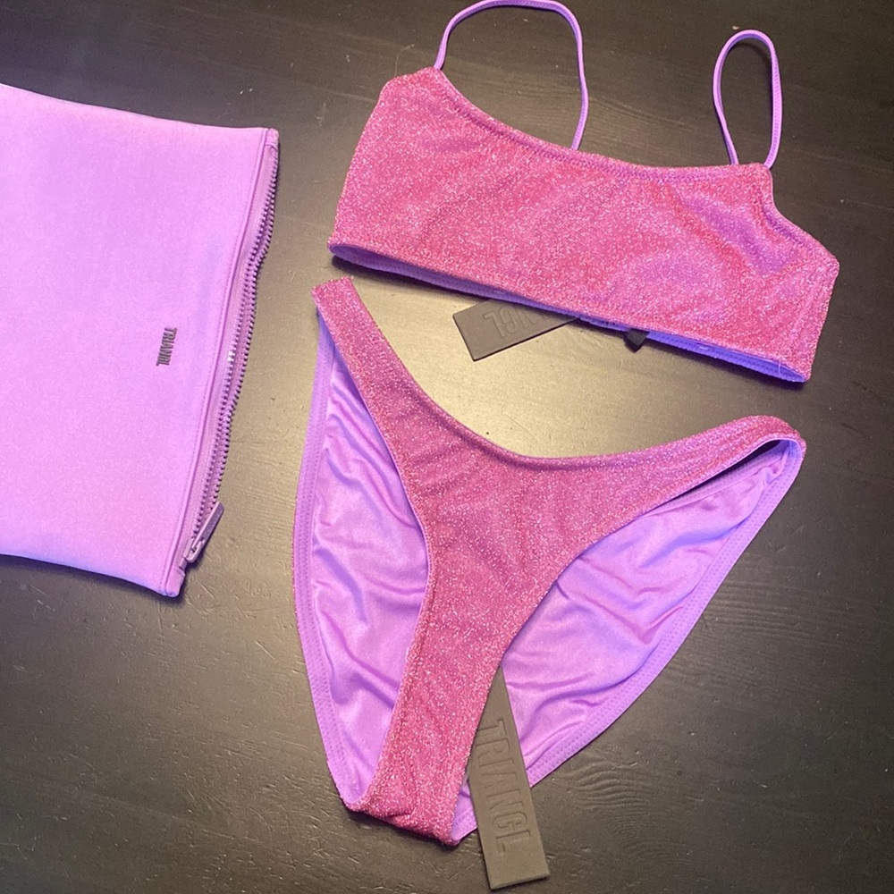 TRIANGL Mica bikini set- pinkish/purple Sparkle NWT
